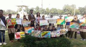 drawing-competition-at-school-with-president-bal-adhikar-aangrakshak-ayoog